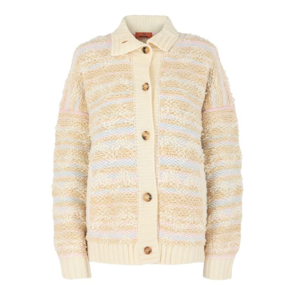 M Missoni Wool-Blend Fleece Cardigan Multi Womens - Picture 1 of 3
